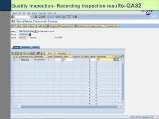 Quality Inspection- Recording Inspection results-QA32
 