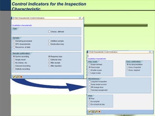 Control Indicators for the Inspection
Characteristic
 
