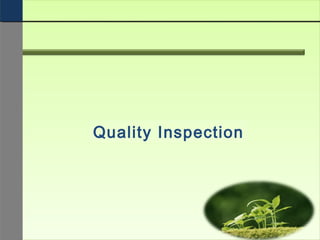 Quality Inspection
 