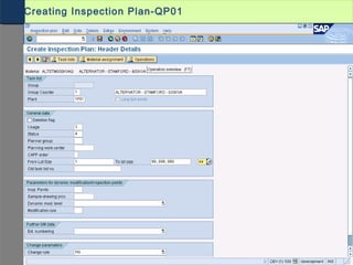 Creating Inspection Plan-QP01
 