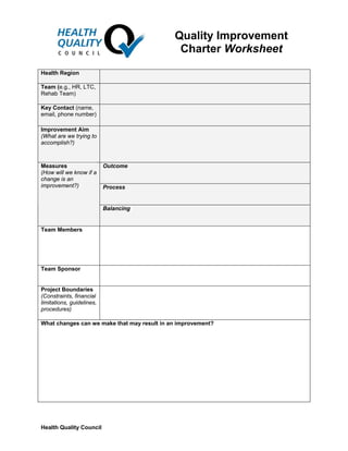 Quality Improvement Project Guide