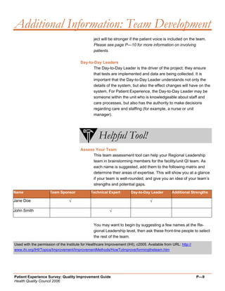Quality Improvement Project Guide