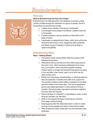 Quality Improvement Project Guide