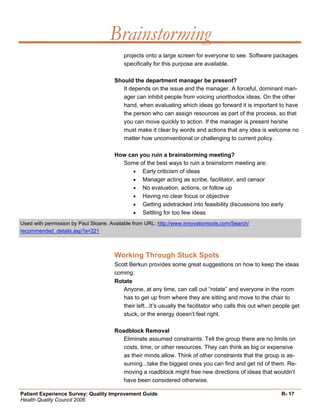 Quality Improvement Project Guide