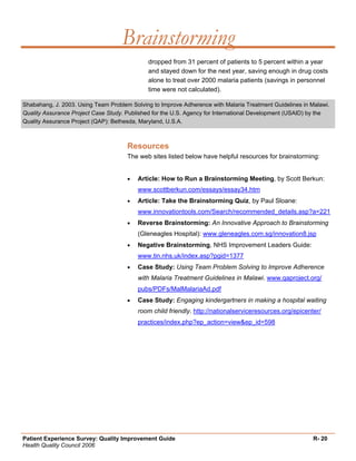 Quality Improvement Project Guide