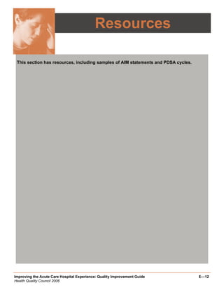 Quality Improvement Project Guide