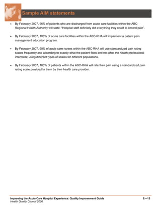 Quality Improvement Project Guide