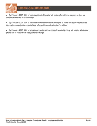 Quality Improvement Project Guide