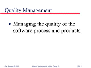 Quality Management ,[object Object]