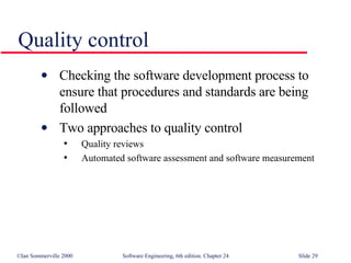 Quality Management in Software Engineering SE24 | PPT