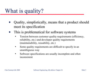 Quality Management in Software Engineering SE24 | PPT