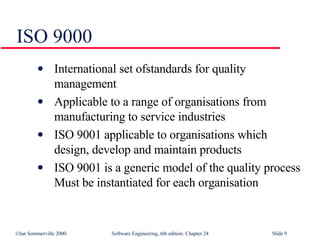 Quality Management in Software Engineering SE24 | PPT