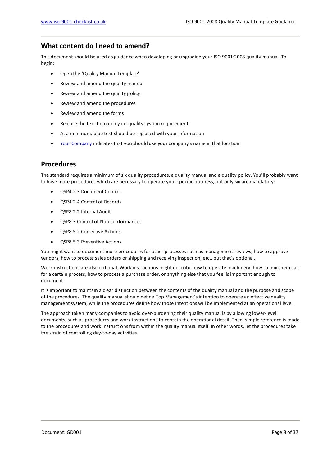 quality-manual-template-guidance-example