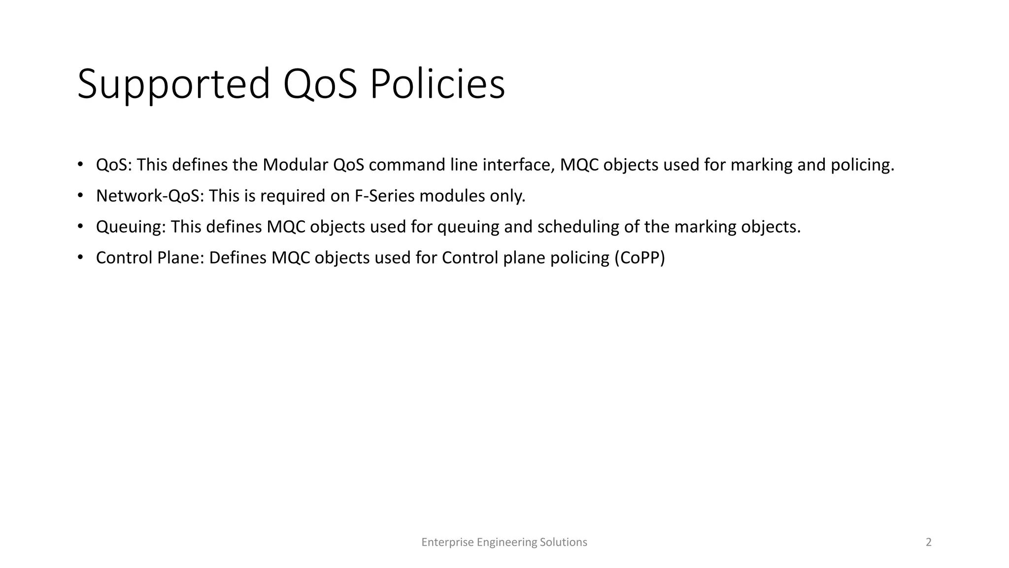 Picture Idea: Quality Of Service Configuration On Cisco Nexus