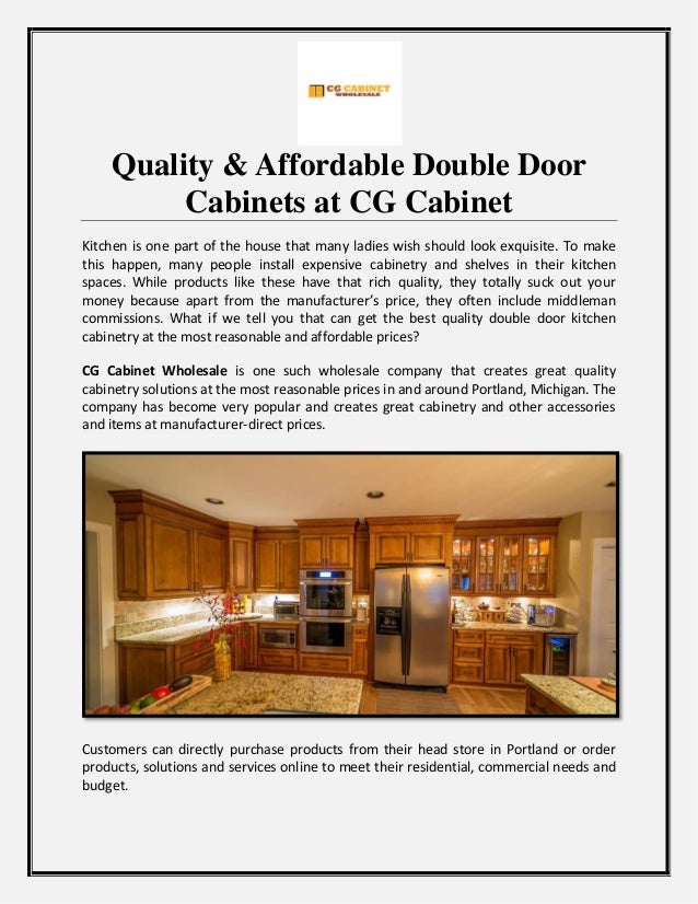 Quality Affordable Double Door Cabinets At Cg Cabinet