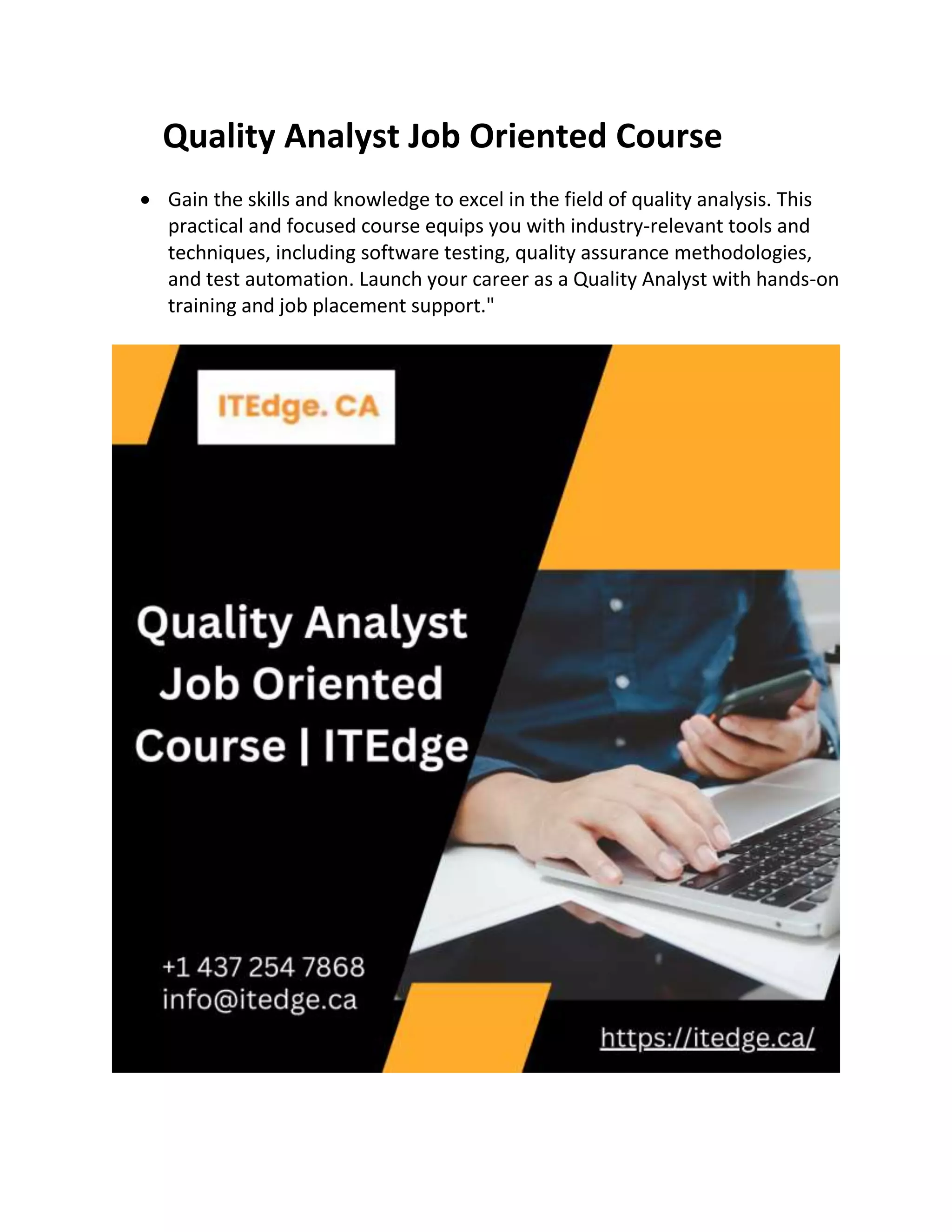 Quality Analyst Job Oriented Course ppt.docx