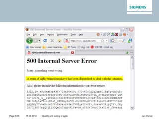 11.04.2016Page 6/35 Jan VernerQuality and testing in agile
 