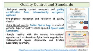 Spice Inspection Quality and processing of spices presentation | PDF