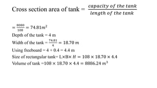 Tank Depth Quality and purification of domestic water supply | PPTX