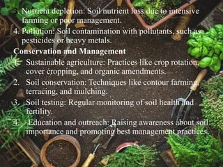 Soil introduction and quality and quantity of soil | PDF