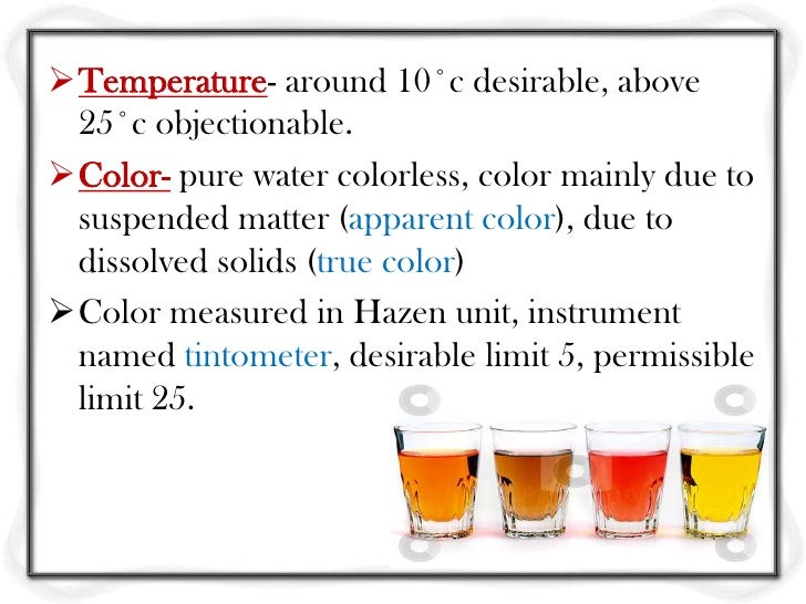 Quality and quantity of water m1