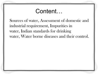 unit- 1     Quality and Quantity Standards for Drinking Water.pptx