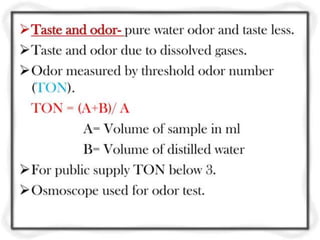 unit- 1     Quality and Quantity Standards for Drinking Water.pptx