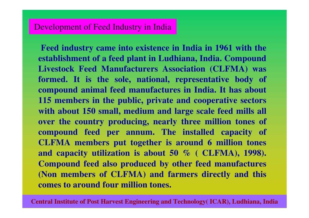 Quality and safety of animal feed in india