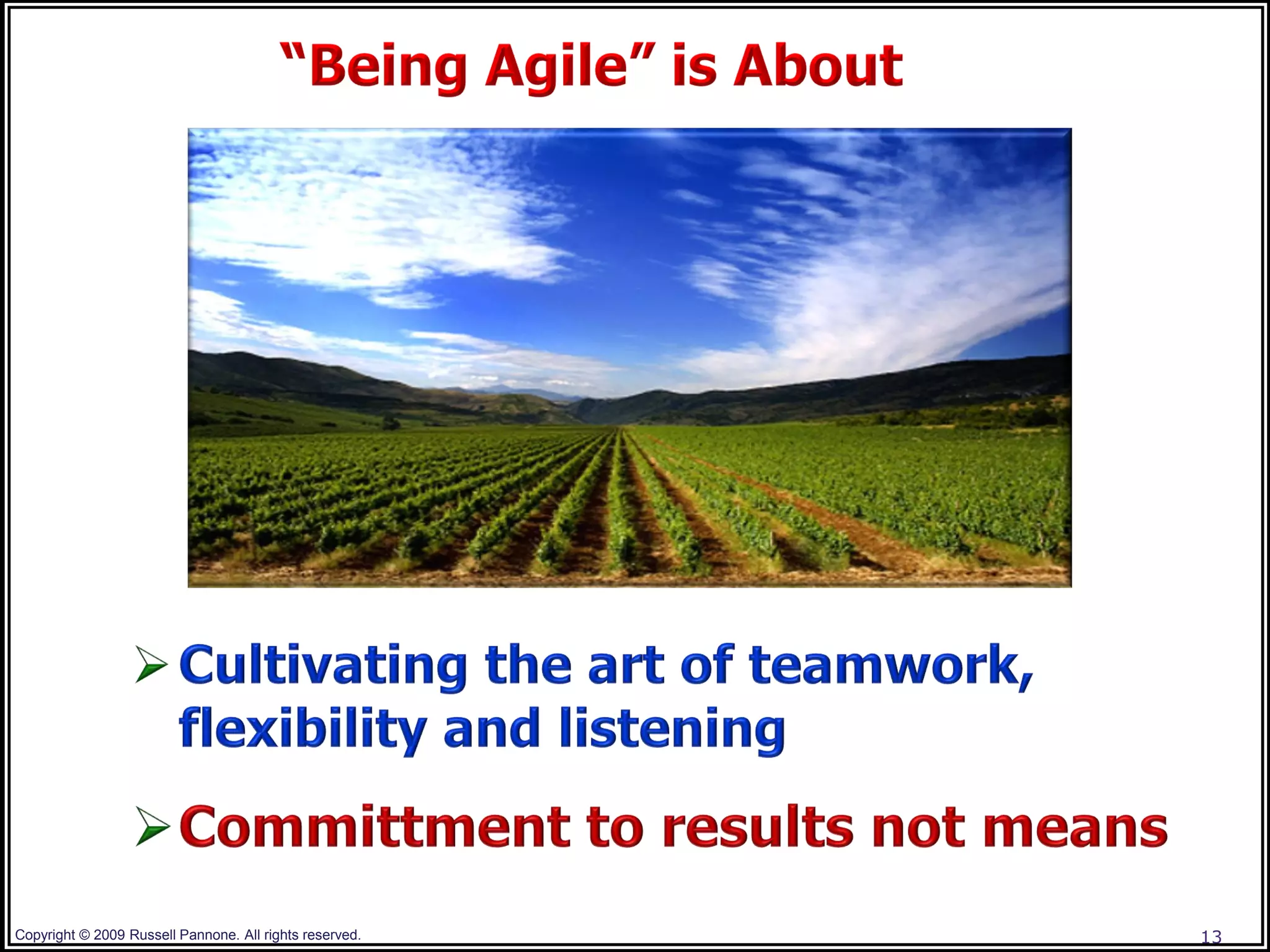 Copyright © 2009 Russell Pannone. All rights reserved.   13
 