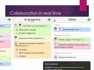 Collaboration in real time
 