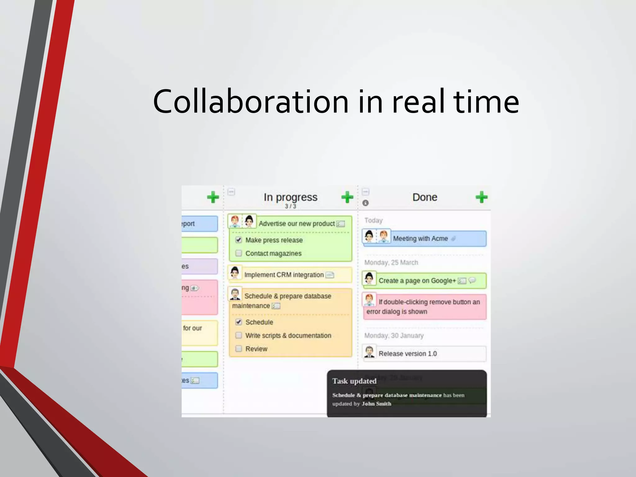 Collaboration in real time
 