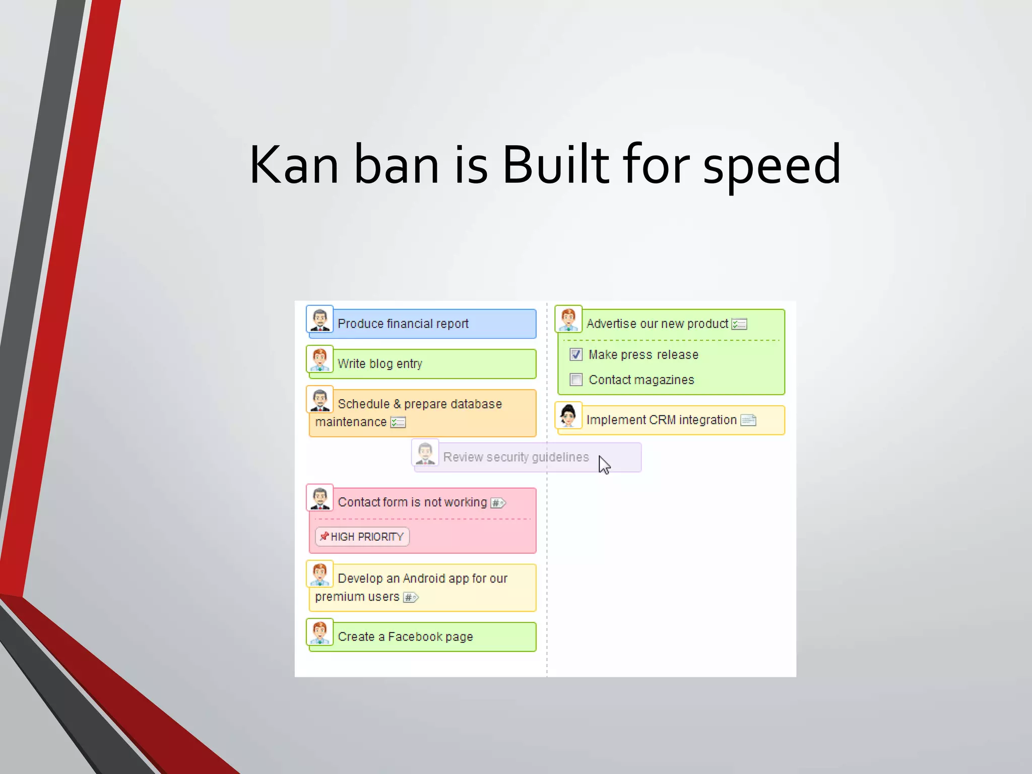 Kan ban is Built for speed
 