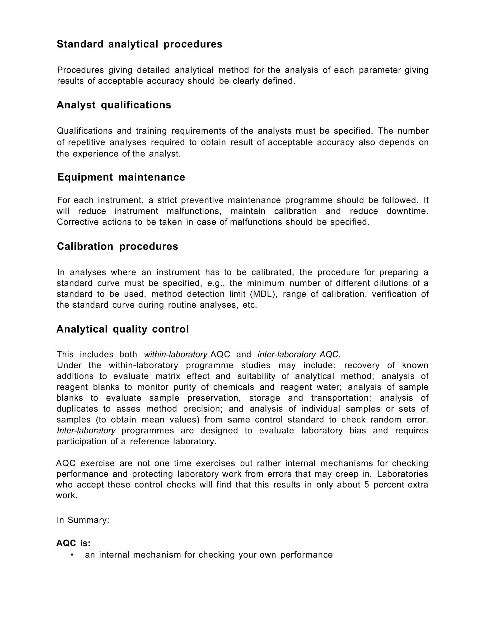 Quality Assurance and Quality Control | PDF
