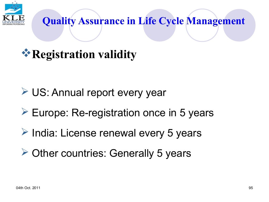 Quality assurance and regulatory compliance for pharmaceutical product