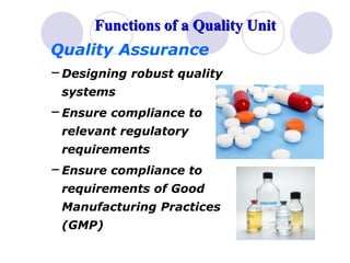 Quality assuranceandregulatorycomplianceforpharmaceuticalproduct(4) | PPTX