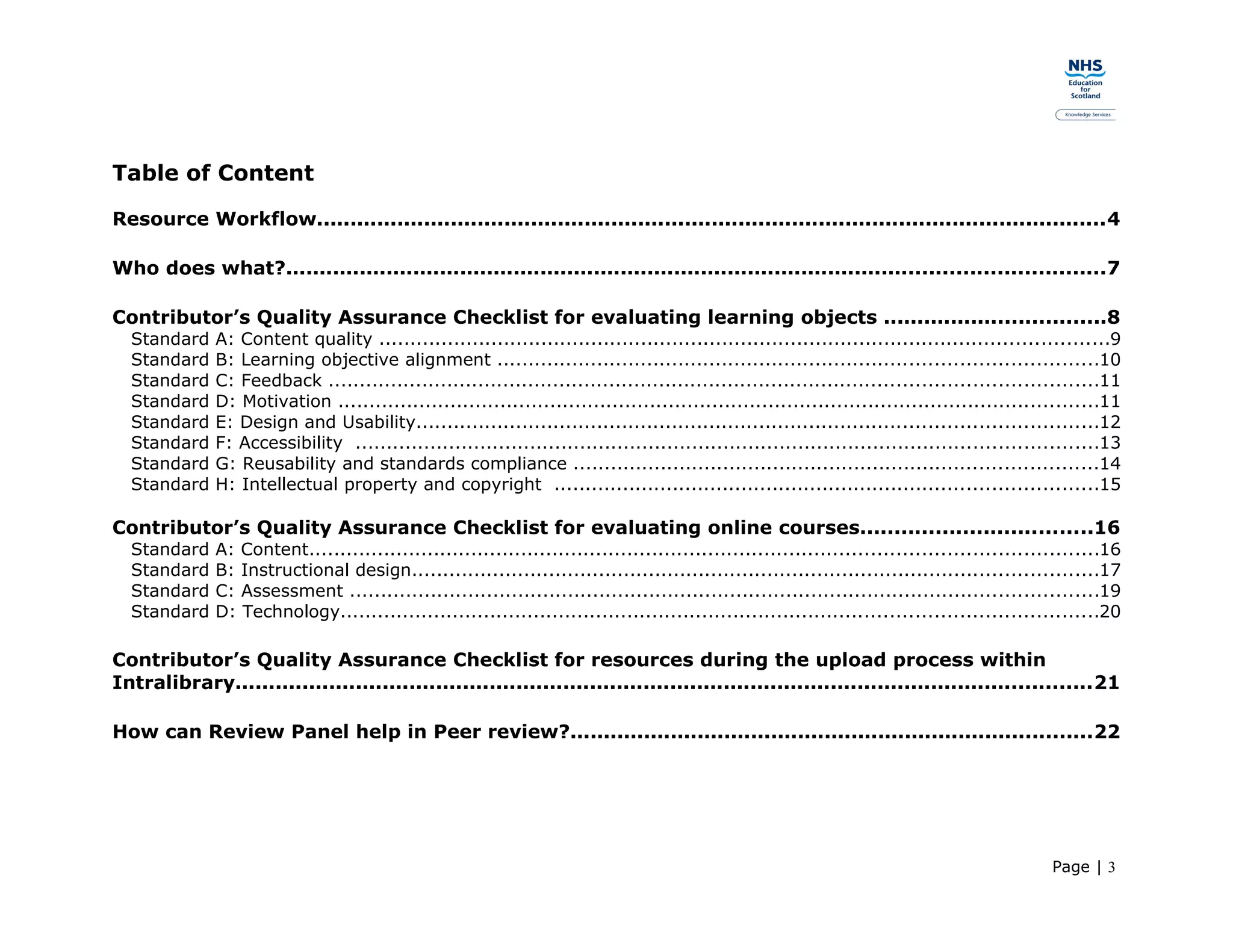 Quality assurance checklists | PDF
