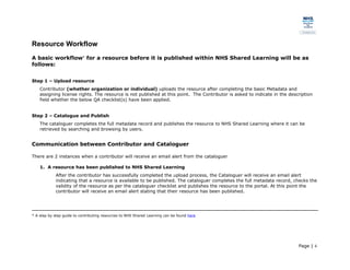 Nhs Shared Learning Quality assurance checklists | PDF