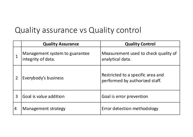 Quality assurance in a medical laboratory