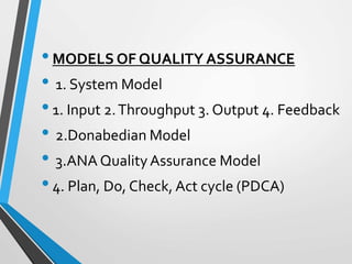 Quality assurance in community health nursing | PPTX