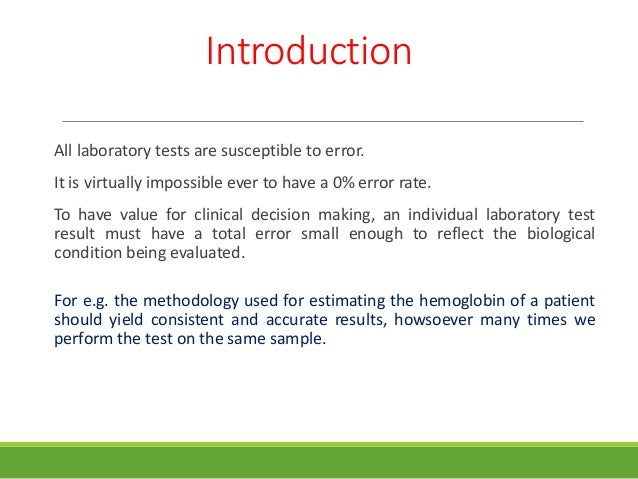 Quality Assurance In Haematology