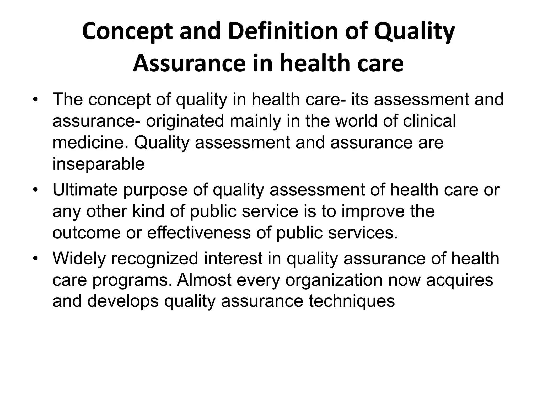 AN INTRODUCTION TO QUALITY ASSURANCE IN HEALTH CARE PDF visual data 5