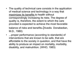 Quality assurance in health care | PPTX