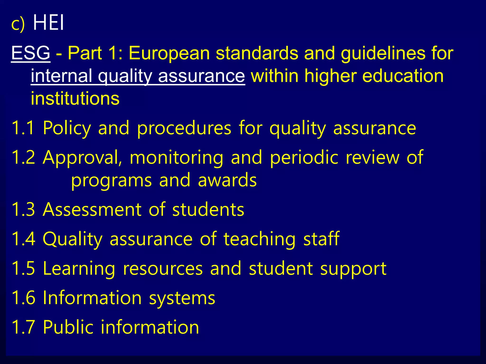 Quality Assurance in Higher Education | PPT