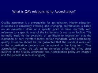 Quality Assurance in Higher Education | PPT