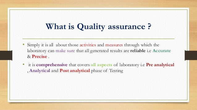 Quality Assurance In Hematology Laboratory