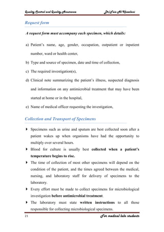 Quality assurance in medical laboratory | PDF
