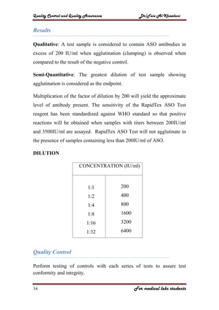 Quality assurance in medical laboratory | PDF