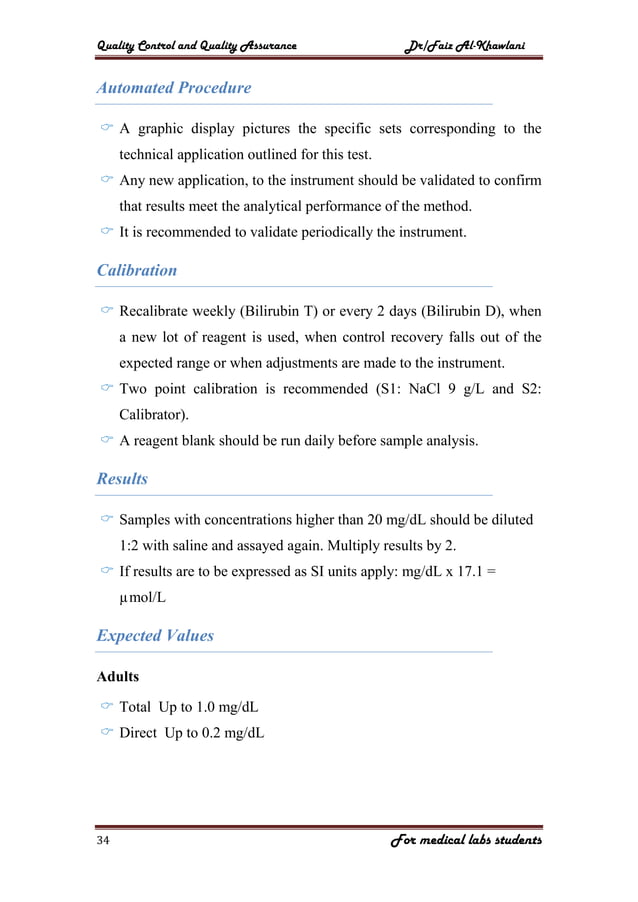 Quality assurance in medical laboratory