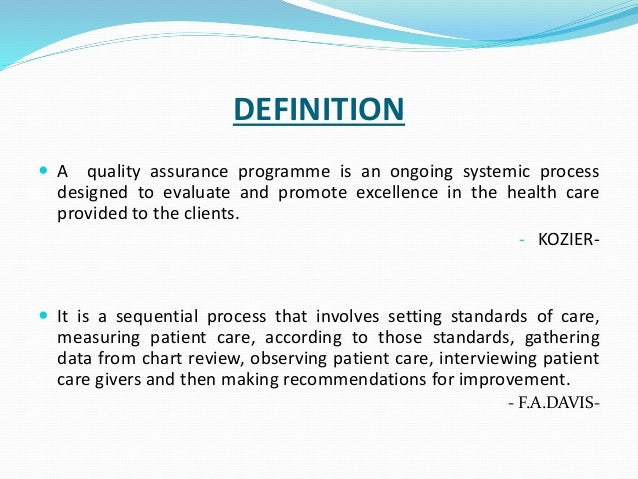 Quality Assurance