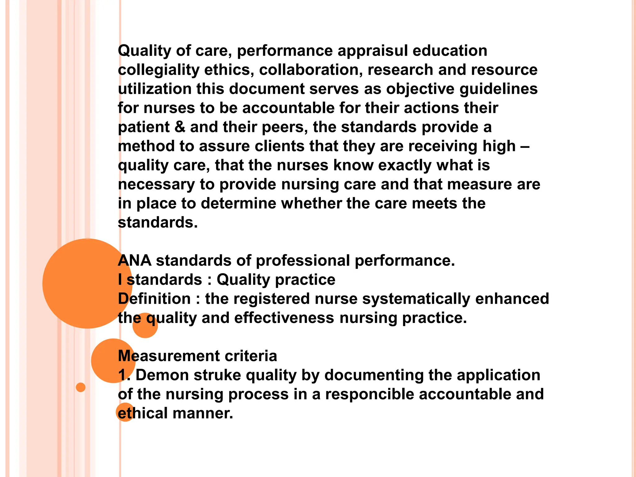 quality assurance in nursing. nursing management | PPTX